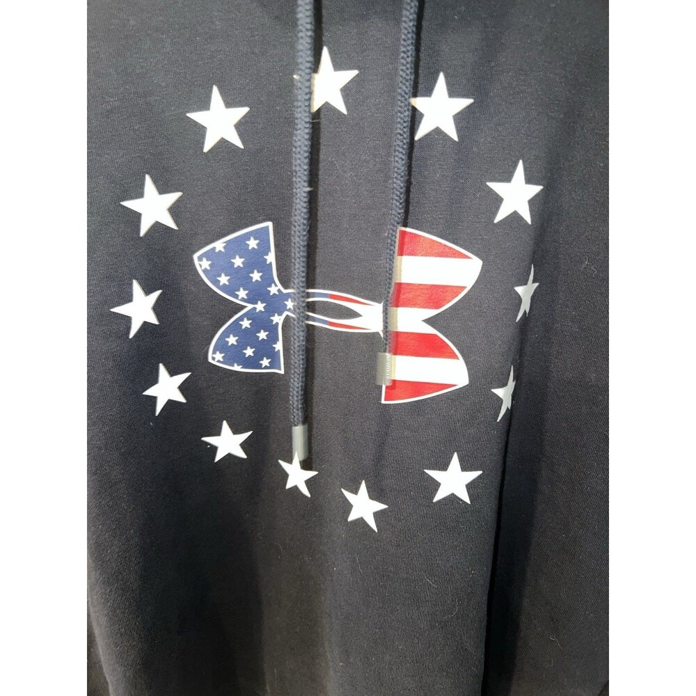 Under Armour Sweatshirt Womens XL Loose Fit Hoodie Pullover Freedom USA Logo - Picture 3 of 8